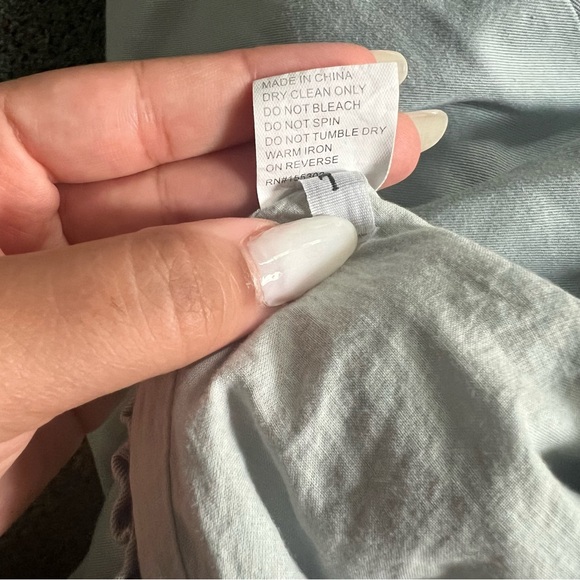 Pastel Baby Blue High Waisted Stretch Midi Maxi Ruffle Frayed Hem Modest Skirt L - Picture 16 of 16